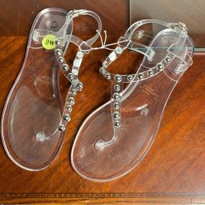 NWOT CL by Chinese Laundry Clear Jelly Thong Sandals